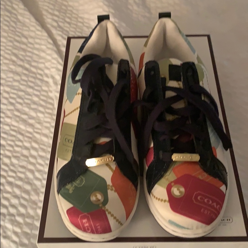 Size 8 lace up Coach Sneakers